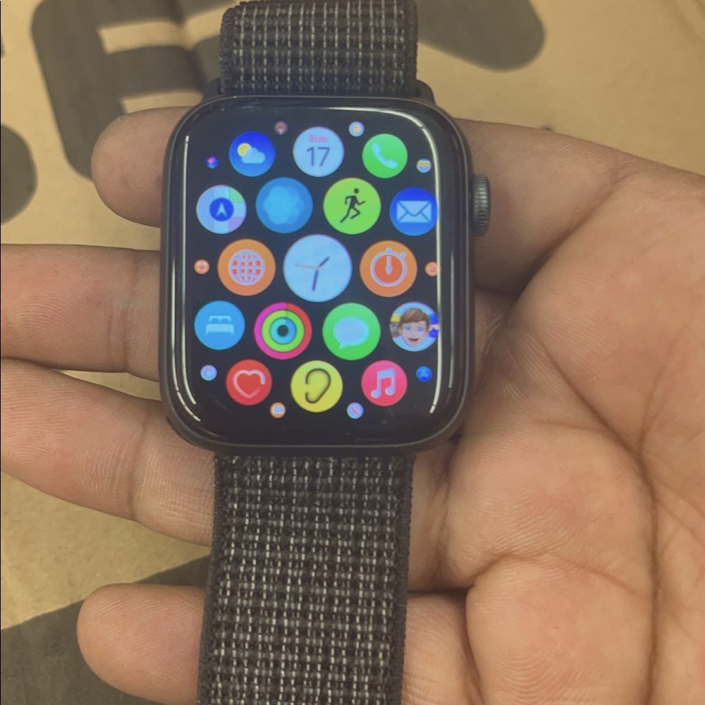 Apple Watch series 5 w/ screen protector & Nike band.